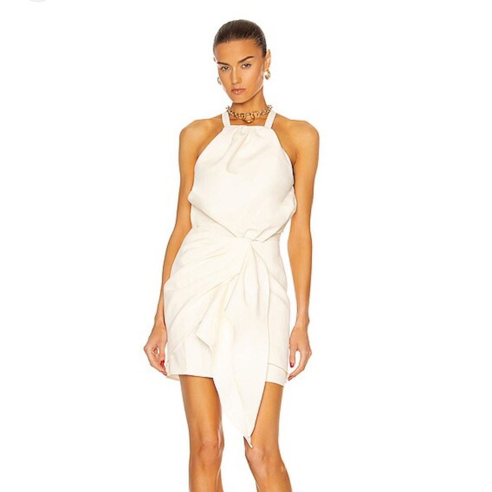 Alexis White Halter Mini Sundress